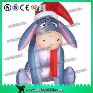 China Christmas Decoration Customized Inflatable Cartoon Event Mascot 2m Inflatable Donkey factory