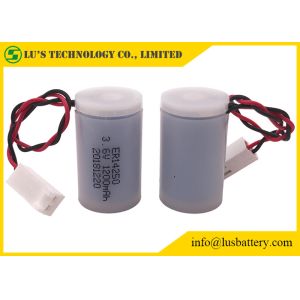 Disposable ER14250 Lithium Battery 3.6 V 1200mA 1/2AA Size Plastic Case For