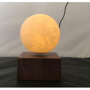 new 360 rotating colorful change wireless charging levitation moon lamp light