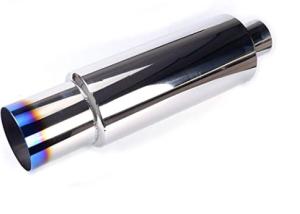 China 2.5&quot; Inlet 4&quot; Outlet Burnt 18.6&quot; Length Universal Exhaust Muffler factory