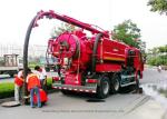 Industrial 16 Cbm Combination Jetting Vacuum Truck / Sewer Cleaning Vehicles