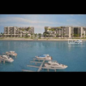 HandCraft Scale 3D Print Architectural Model Doha Les Vagues RéSidence 1/250