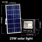 Stainless Steel Remote Control Solar Flood Light 25W IP67