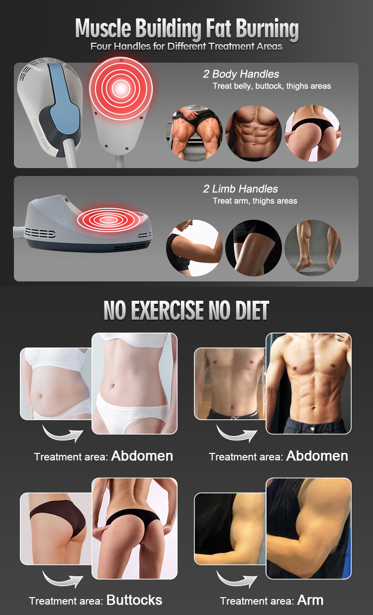 Non Invasive Body Shaping Slimming Machine 50Hz 60Hz EMS Fat Burning Machine