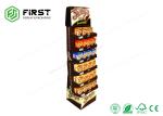 Snack Corrugated Cardboard Displays Racks , Cardboard Pop Up Display For