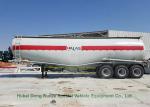Steel Bulk Powder Cement Hauling Trailers , Cement Semi Trailer 58cbm 3 Axle