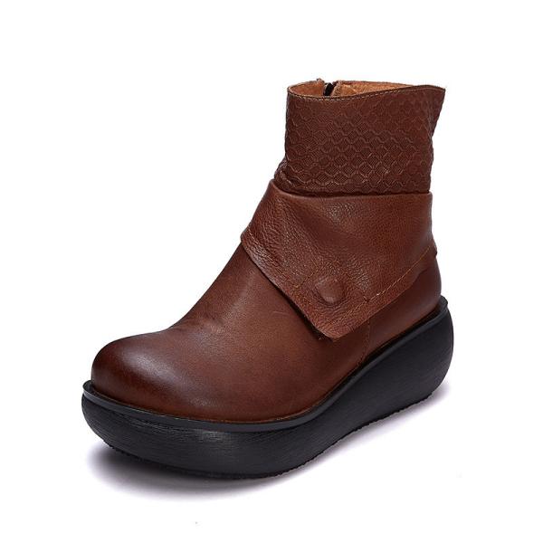 S082 Autumn and winter new women's shoes retro handmade leather fashion