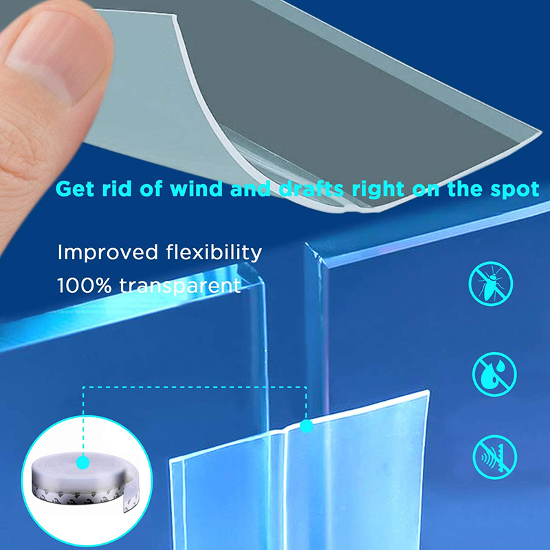 Silicone TPE Self Adhesive Weather Seal Tape Soundproof Door Seal Strip