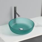 Bathroom Sink Countertop Glass Wash Basin Waterproof 45mm 1.75 Inch Drain Hole