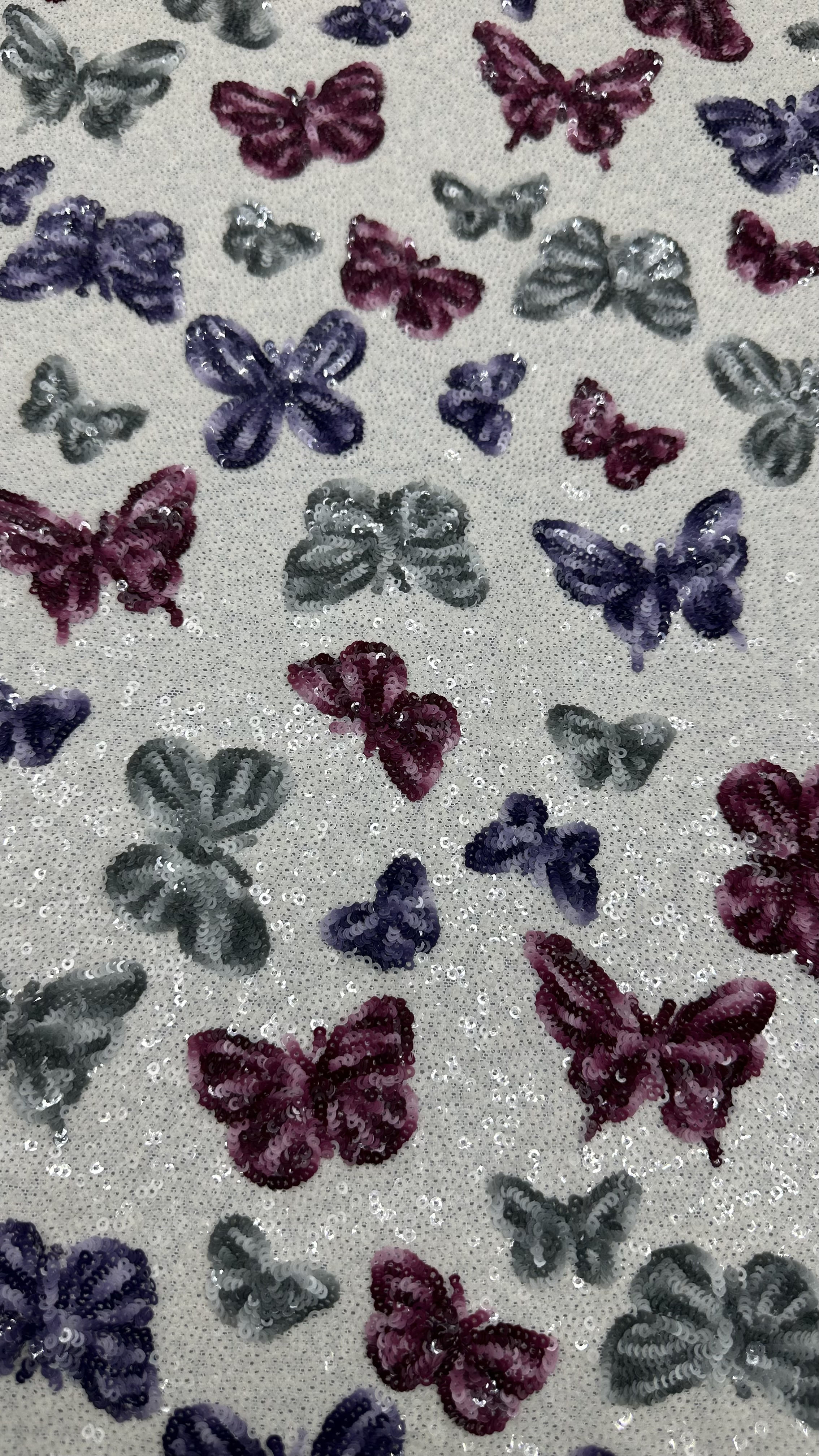 Butterfly Sequin Embroidered Fabric Mesh Lace New Collections for Garments Gowns Fashion Design