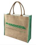Eco Friendly Promotional Shopping Bags , Customized Jute Tote Shopping Bag
