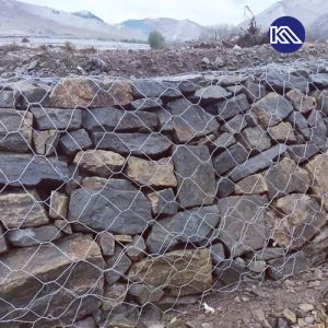 China River Protection Galvanized Wire Gabion Cage 27mm on sale