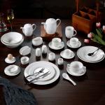 EU FDA Plain White Porcelain Dinnerware Sets Stain Resistant Home Porcelain