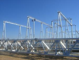 China Round Structure Pole Q420 Q460 Hot Dip Galvanized Substation Steel Pole factory