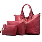 PU Combined Bag Fashion Handbags for Women Multi-purpose Three-piece Tote Bags