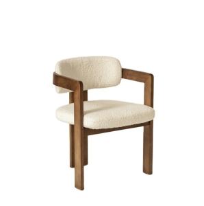 China Green Velvet/Lamb Wool Material Modern Solid Wood Dining Chair for Luxury Living Room Furniture factory