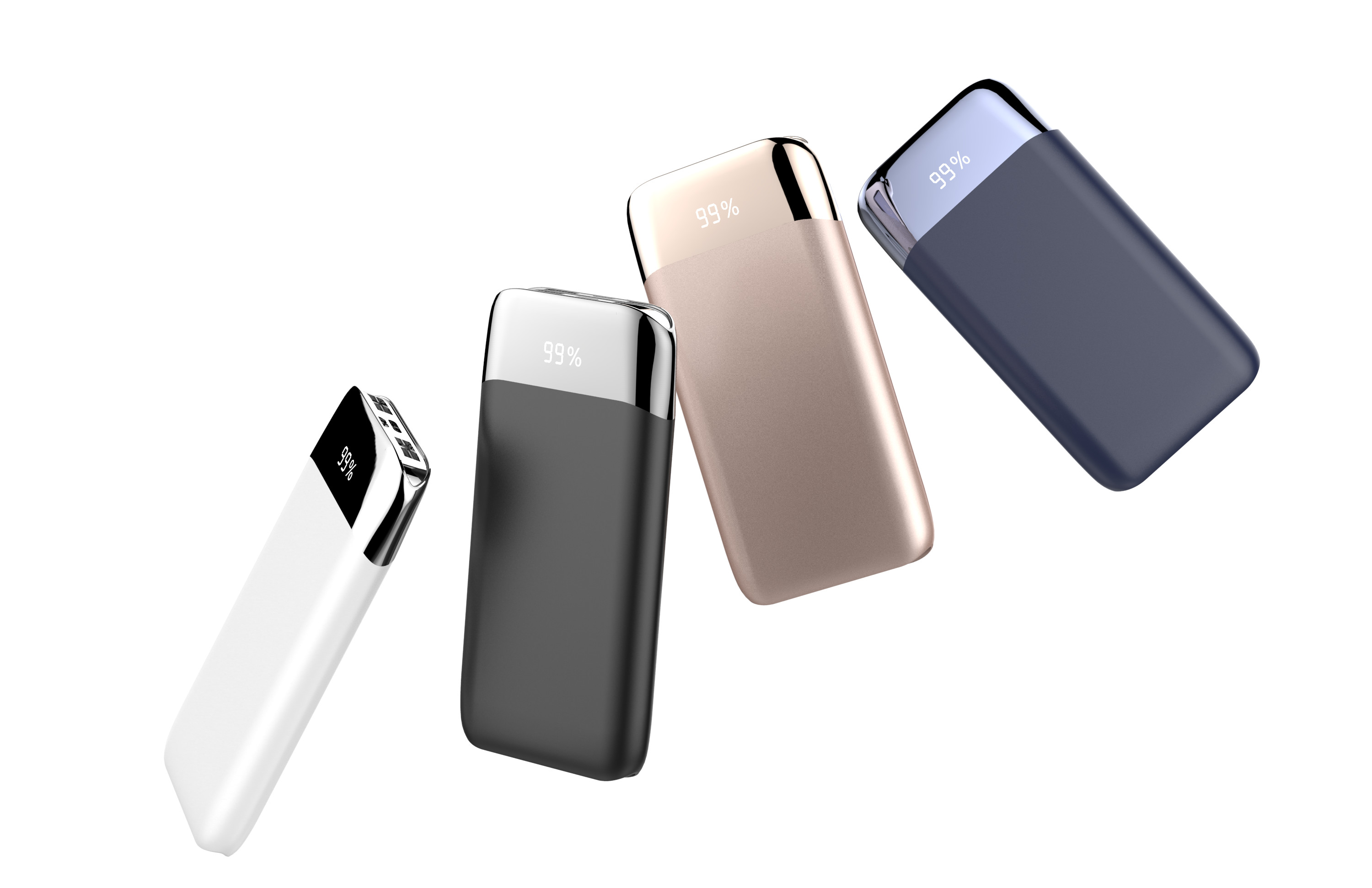 WIRELESS POWERBANK WITH LED DISPLAY Portable Power Bank Charger QI Wireless Charge 2 INPUT 2 OUTPUT+WIRELESS CHARGER
