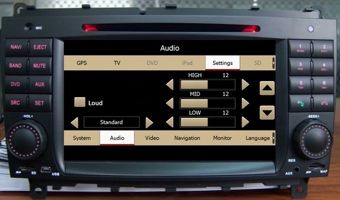 Car audio for Mercedes Benz CLK W209 /Benz CLS W219 body kit with iPod RDS radio mp3 player OCB-8812