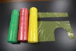 Transparent Yellow Green Disposable Aprons On A Roll For Food Factory Workshop