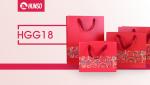 Promotional Patterned Gift Bags Reusable Red Wedding Paper Board Changeable Size