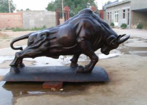 China Custom Size Cast Metal Antique Bronze Bull Statue Sculpture factory