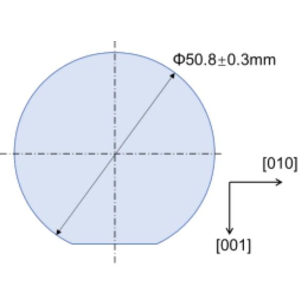 1inch 2inch Beta Coefficient Ga2O3 Gallium Oxide Wafer Substrate Dsp Ssp