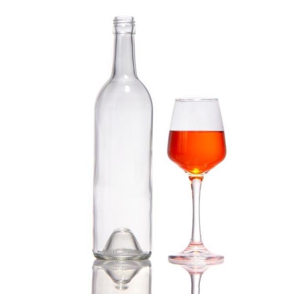 Clear Glass Red Wine Bottle 200ml 375ml 500ml 700ml 750ml 1000ml for Liquor