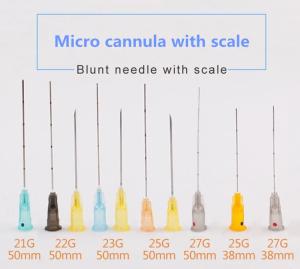 China Lastic Surgery Cosmetic Cannula Sterile 21G Blunt Tip Needle factory