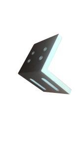 China Stainless Steel black 2cmx2cm Right Angle Metal Bracket factory