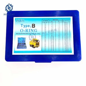 China Rubber O Ring Kit Set Sealing Hydraulic Cylinder Excavator O Ring Kit NBR O-Ring Blue Box on sale