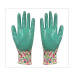 Small Hands Green Nitrile Dipping Protective Gardening Gloves