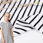 Breathable Striped Cotton Fabric Multi Color Sweat Absorbing For Polo Shirt