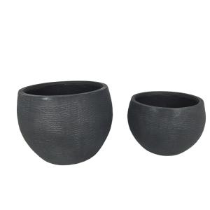 China Waterproof And Fireproof Fiber Clay Planter For Customed Flower Planters Pots factory