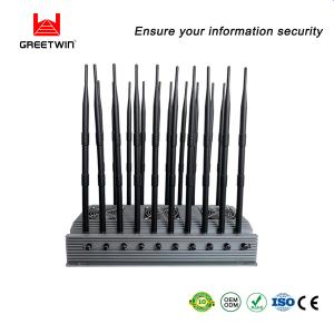 China CDMA 850 433MHz Mobile Phone Signal Jammer VHF UHF 20 Channels 2.5dBi factory