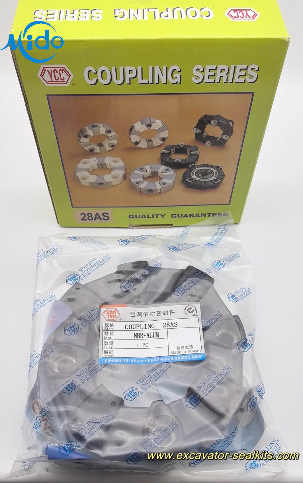 Factory Direct Price | 28AS | Taiwan YCC High-Performance Centaflex Rubber Coupling For Excavator
