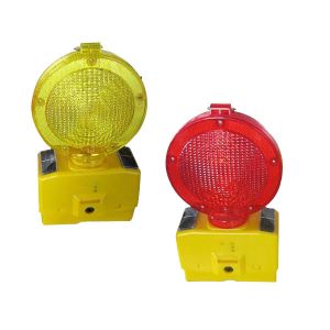 China Red Waterproof Solar Powered Traffic Cone Lights Handheld Traffic Light factory
