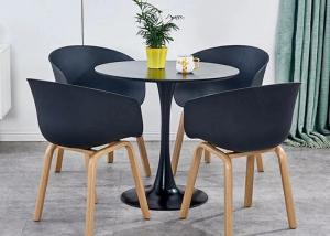 China High Top Round Metal Cocktail Table MDF Melamine Impregnated Paper factory