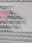 White Heart Linear Mechanical Stretch Lace Fabric Evening Dress Fabric