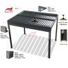 Buy cheap SUNC 6x3m White Aluminium Manual Louvered Pergola Outdoor Sun Protection from wholesalers