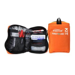 China Small Camping First Aid Kit For Dogs Hiking Backpacking Orange Portable 14x10x5cm factory