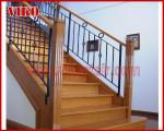 Wrought Iron Staircase VK111S Wrought Iron Handrail Tread Beech,Railing tempered