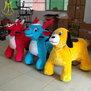 China Hansel 2seater kids ride on electric car battery operated plush animals kids rides amusement park factory