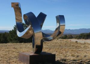 China Polished Stainless Steel Abstract Sculpture Contemporary Metal Garden Ornaments factory