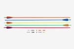 Kids Arrows Green/White/Red/Yellow/Pink/Gray/Blue Color Painting spine 400/500