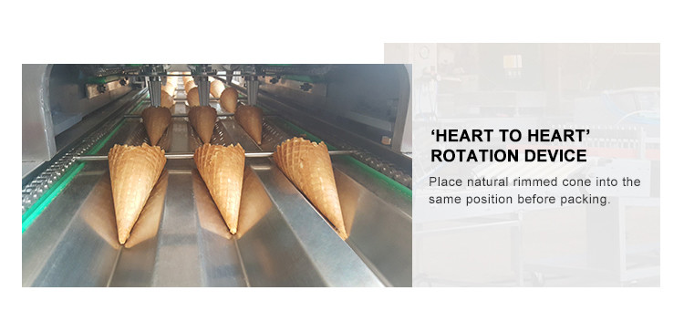 5200pcs / Hours Sugar Cone Making Machine Industrial Ice Cream Cone Production Line