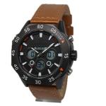 Eco Friendly Genuine Stainless Steel Waterproof Watches 3-5 ATM With Leather