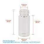 100 Sets Small Glass Bottles With Aluminum Cap Screw Top Lids 5 Milliliter Tiny