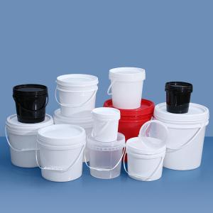 China Food Grade 10L Round Plastic Water Bucket with Handles and Lid Printing Logo Capacity factory