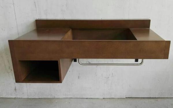 wooden bathroom vanity with metal bar,floating vanity cabinets,wooden vanity V