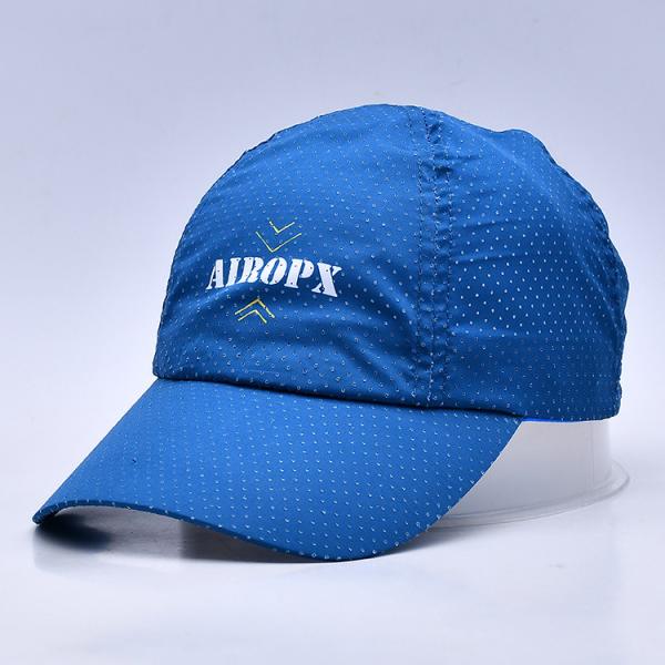 Blue Adjustable Snapback Nylon Webbing Metal Buckle Cotton Nylon Polyester Golf Hats For Outdoor Activities